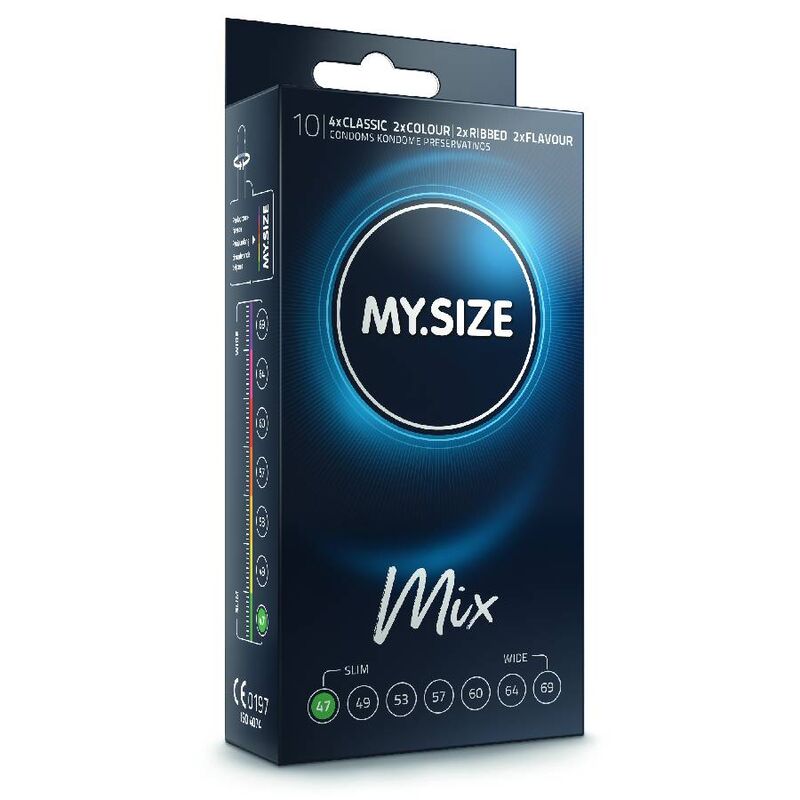 MY SIZE - MIX PRÉSERVATIFS 47 MM 10 UNITÉS - Sensualia