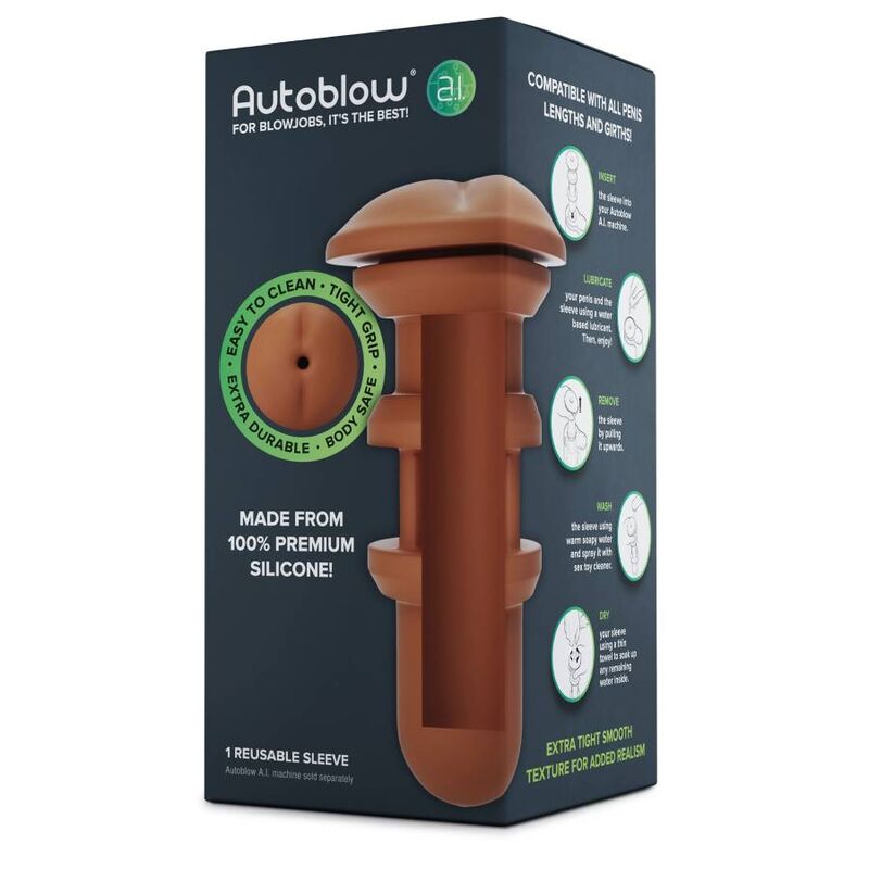 AUTOBLOW - AI ANUS SLEEVE MARRON - Sensualia