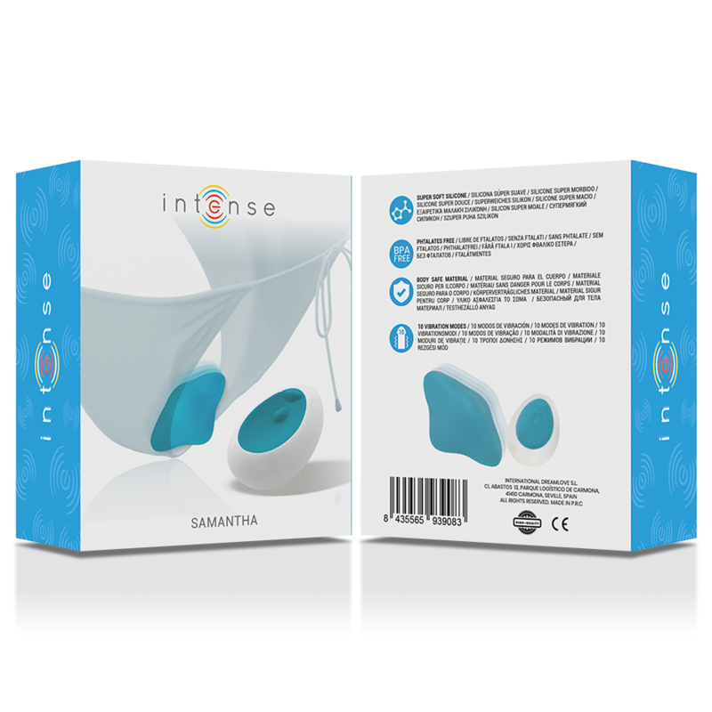 INTENSE - SAMANTHA PANTIE TÉLÉCOMMANDE BLEU - Sensualia