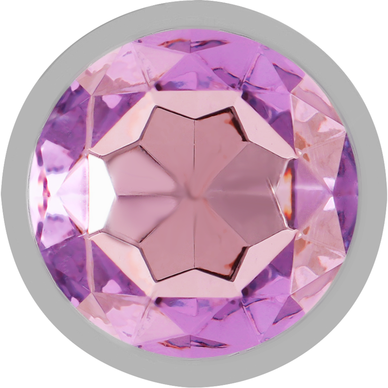 INTENSE - PLUG ANAL EN MÉTAL ALUMINIUM AVEC CRISTAL VIOLET TAILLE S - Sensualia