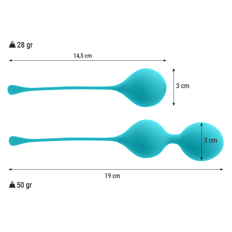 INTENSE - PACK BALLES KEGEL KENDALL BLEU - Sensualia