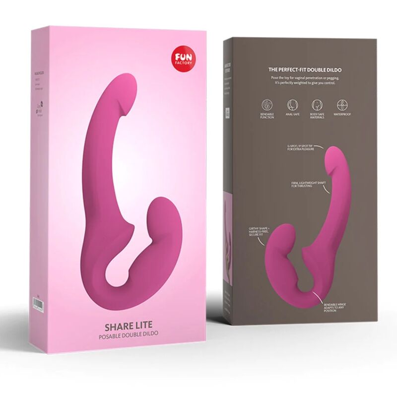 FUN FACTORY - PARTAGER LITE DOUBLE DILDO BLACKBERRY - Sensualia