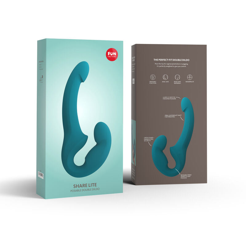 FUN FACTORY - SHARE LITE DOUBLE DILDO BLEU MER PROFONDE - Sensualia