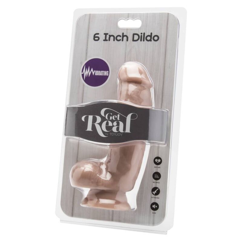 GET REAL - GODE 12 CM AVEC BILLES VIBRATEUR SKIN - Sensualia