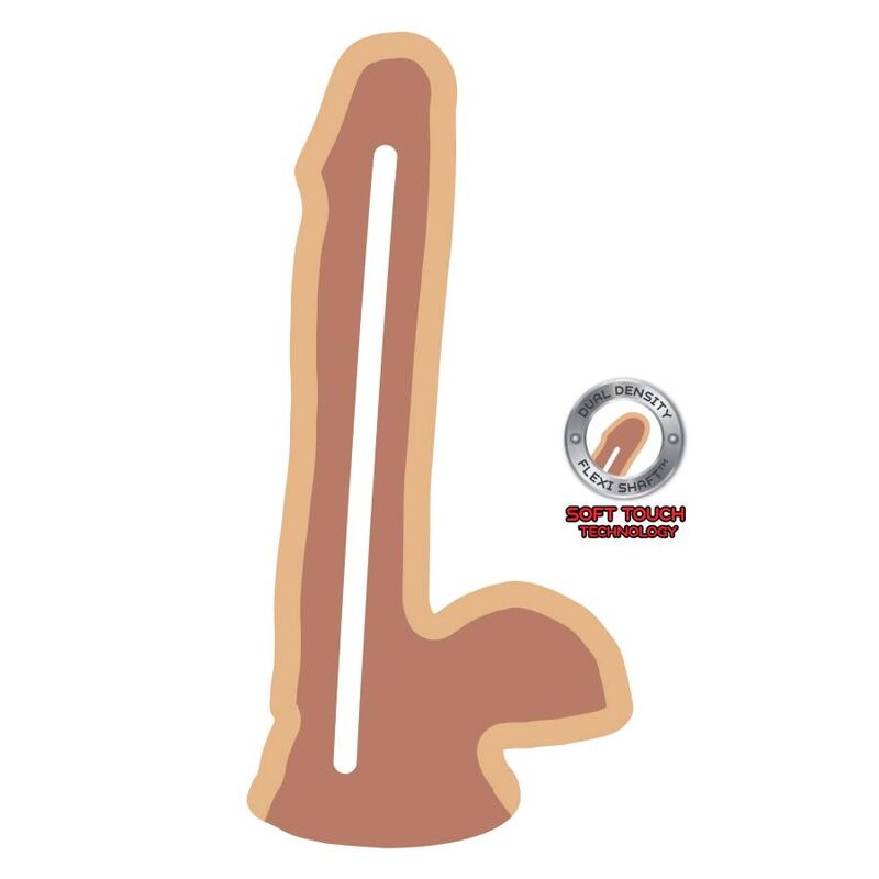 GET REAL - GODE DOUBLE DENSITÉ 17 CM BALLES PEAU - Sensualia