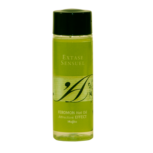 EXTASE SENSUAL - HUILE DE MASSAGE EFFET THERMIQUE AUX PHÉROMONES DE MOJITO 100 ML - Sensualia