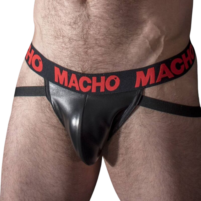 MACHO - MX25RC JOCK CUIR ROUGE S - Sensualia