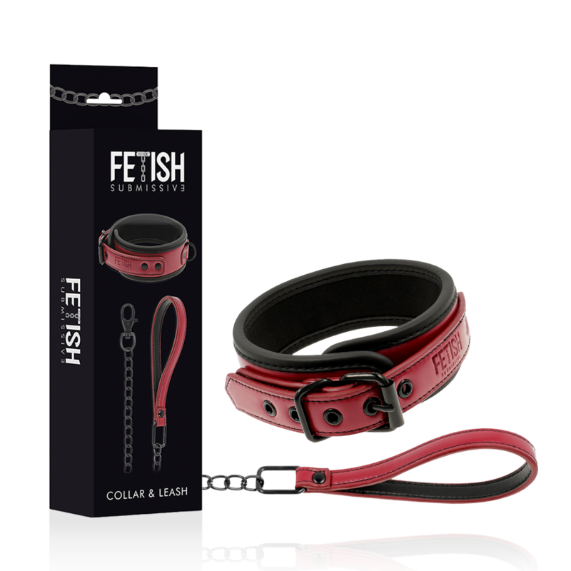 FETISH SUBMISSIVE DARK ROOM - COLLIER CHAÎNE DOUBLURE EN NÉOPRÈNE - Sensualia