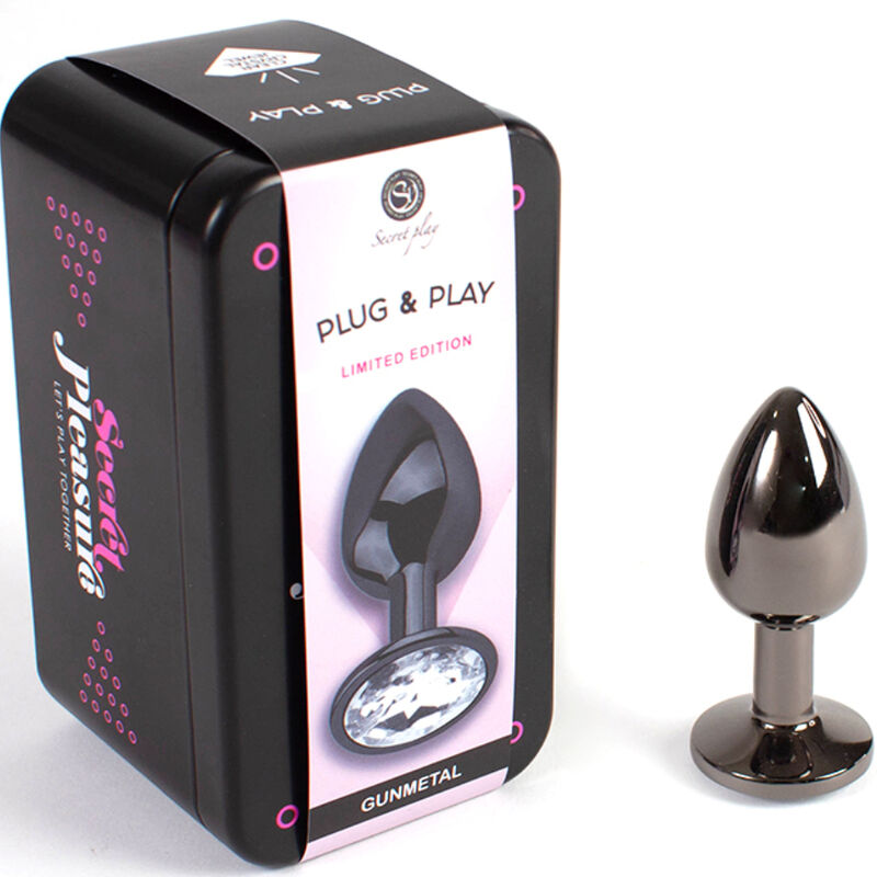 SECRETPLAY - PLUG ANAL EN GUNMETAL PETITE TAILLE 7 CM - Sensualia