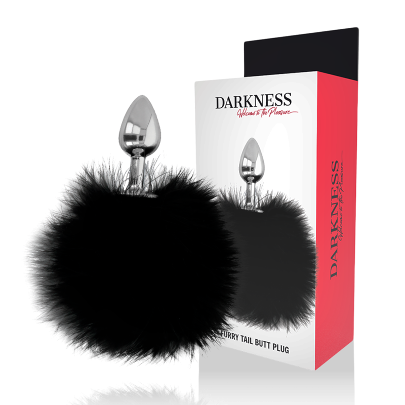 DARKNESS - BOUCHON EXTRA ANAL AVEC QUEUE NOIR 7 CM - Sensualia