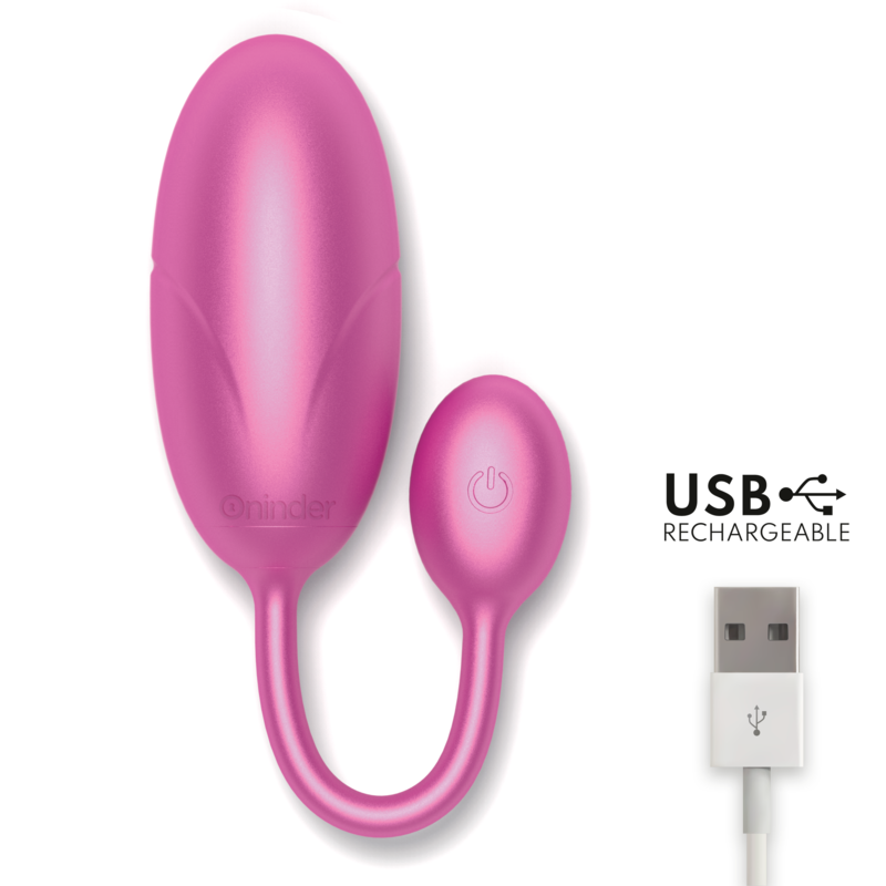 ONINDER - OEUF VIBRANT TOKYO ROSE 7,5 X 3,2 CM APPLICATION GRATUITE - Sensualia