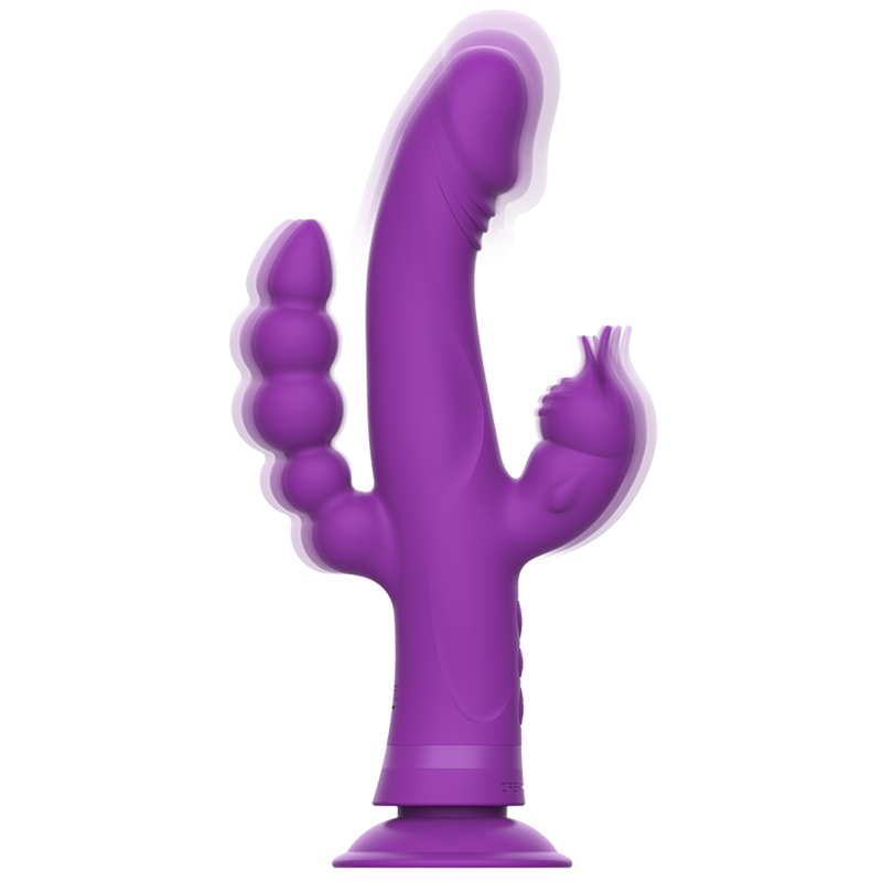 INTENSE - VIBRATEUR EN SILICONE CASANOVA RABBIT TRIPLE MOTEUR VIOLET - Sensualia