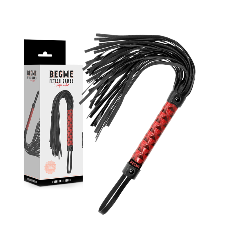 BEGME - FLOGGER EN CUIR VÉGAN ÉDITION ROUGE - Sensualia