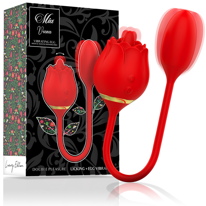 MIA - VIENNA DOUBLE PLAISIR LÉCHANT + OEUF VIBRANT - Sensualia