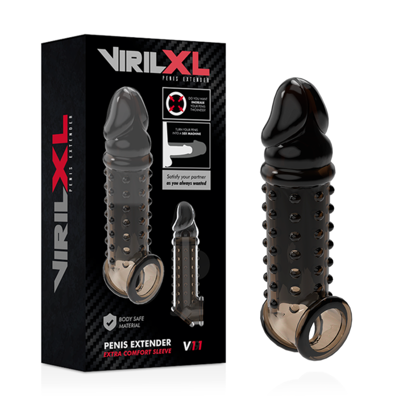 VIRILXL - EXTENSION ET GAINE DE PÉNIS V11 NOIR VIRILXL