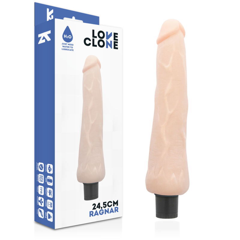 LOVECLONE - VIBRATEUR AUTOLUBRIFIANT RAGNAR 24.5 CM -O- 3.5 CM - Sensualia