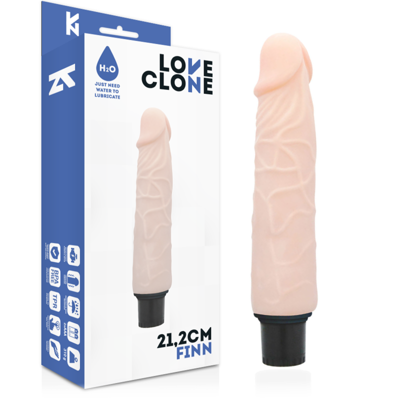 LOVECLONE - VIBRATEUR AUTOLUBRIFIANT FINN 21.2 CM -O- 3.8 CM - Sensualia