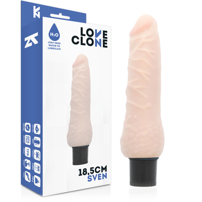 LOVECLONE - VIBRATEUR AUTOLUBRIFIANT SVEN 18.5 CM -O- 3.3 CM - Sensualia