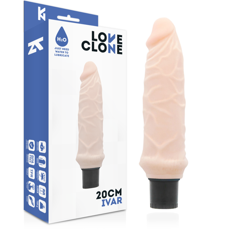 LOVECLONE - VIBRATEUR AUTOLUBRIFIANT IVAR 20 CM -O- 3.7 CM - Sensualia