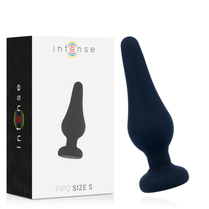 INTENSE - PLUG ANAL PIPO S SILICONE NOIR 9,8 CM - Sensualia