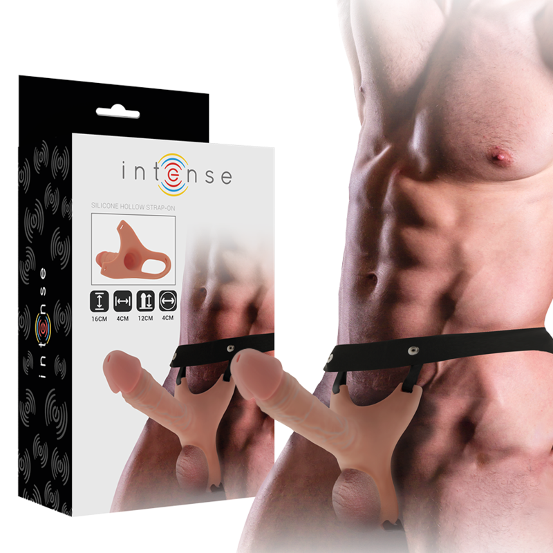 INTENSE - HARNAIS CREUX AVEC GODE EN SILICONE 16 X 3,5 CM - Sensualia