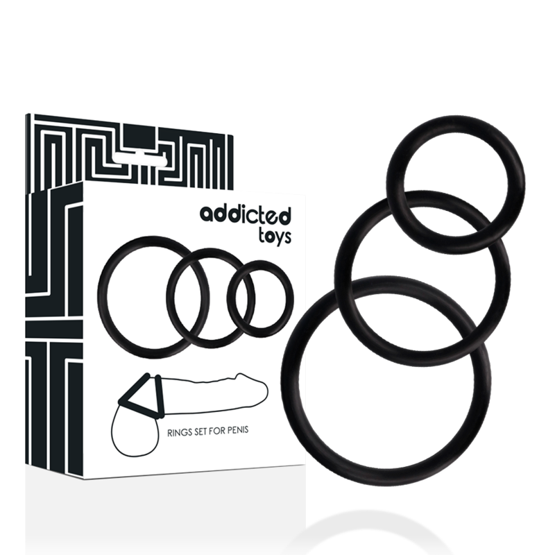 ADDICTED TOYS - ENSEMBLE DANNEAU POUR PÉNIS NOIR - Sensualia