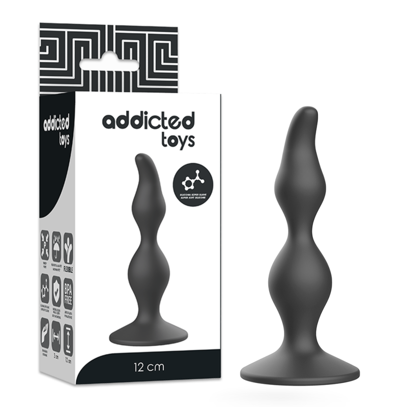 ADDICTED TOYS - PLUG SEXUEL ANAL 12 CM NOIR - Sensualia
