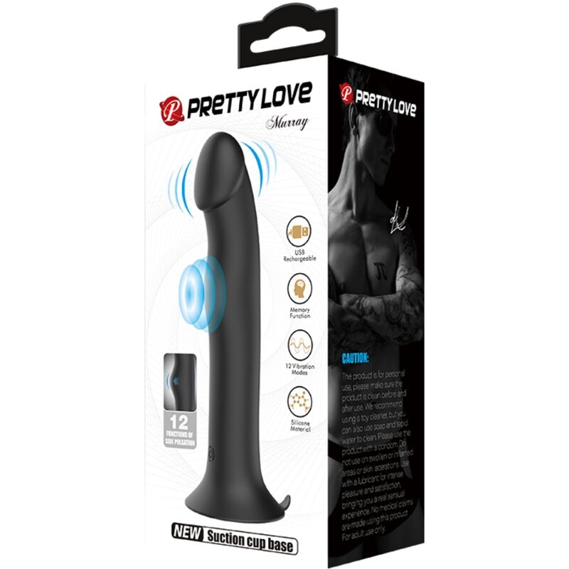 PRETTY LOVE - VIBRATEUR MURRAY ET VENTOUSE DE CLITORIS NOIR - Sensualia