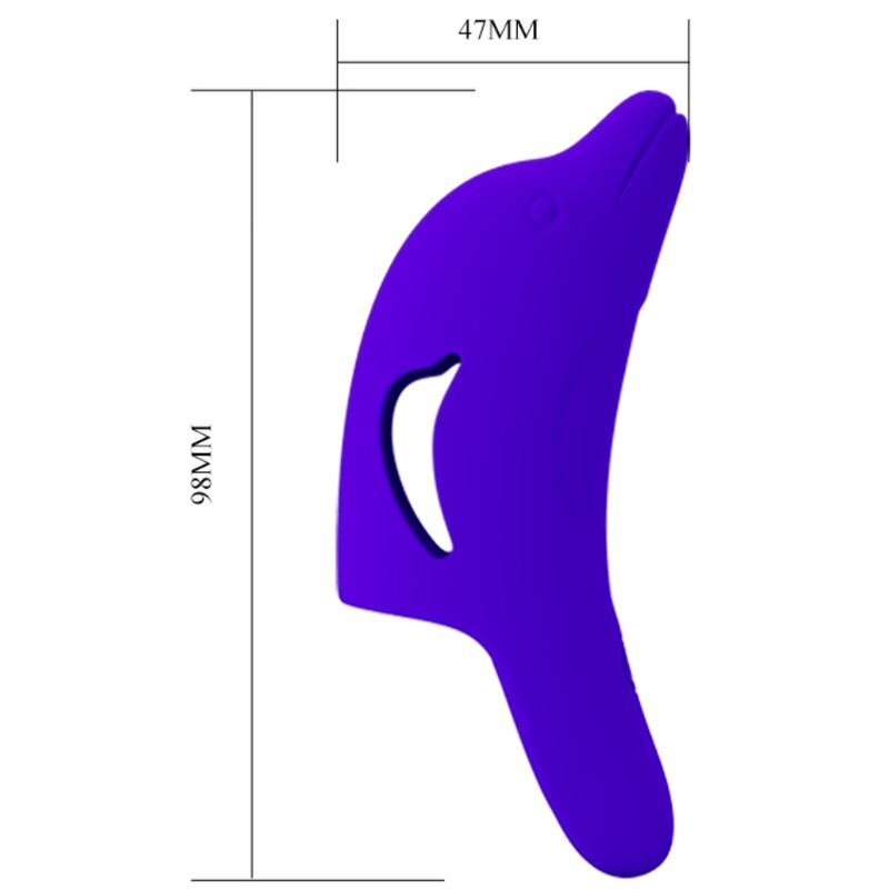 PRETTY LOVE - PUISSANT STIMULATEUR DE DOIGTS BLEU FONCÉ DELPHINI - Sensualia