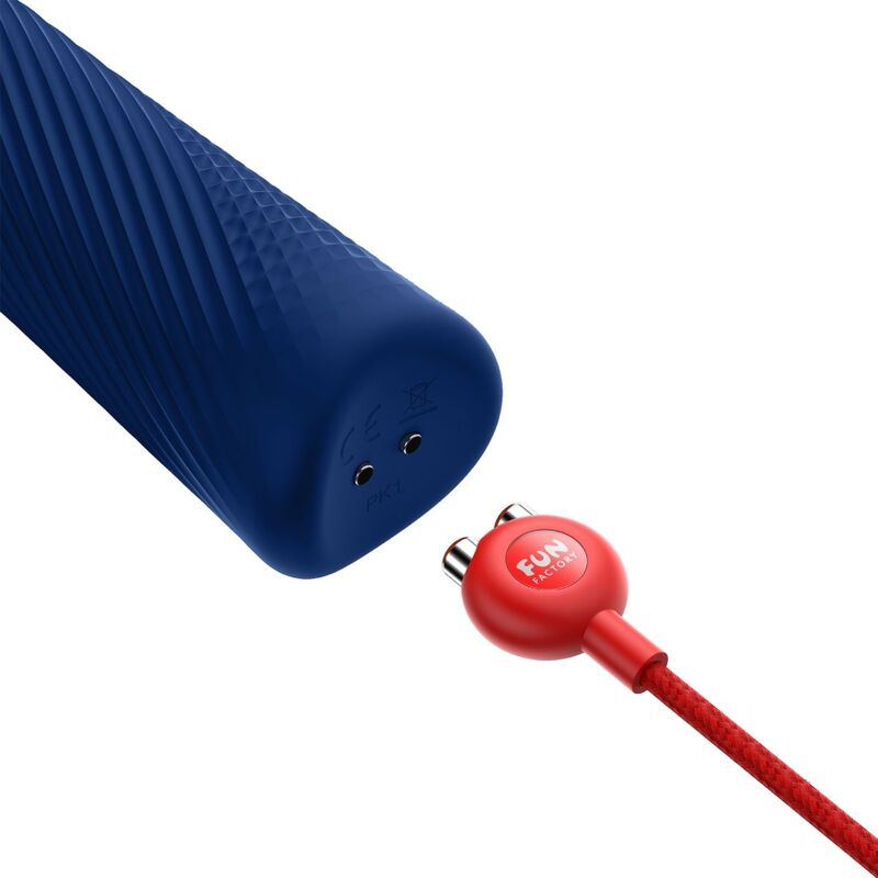 FUN FACTORY - VIM WAND RUMBLE VIBRADOR RECARGABLE SILICONA NARANJA - Sensualia