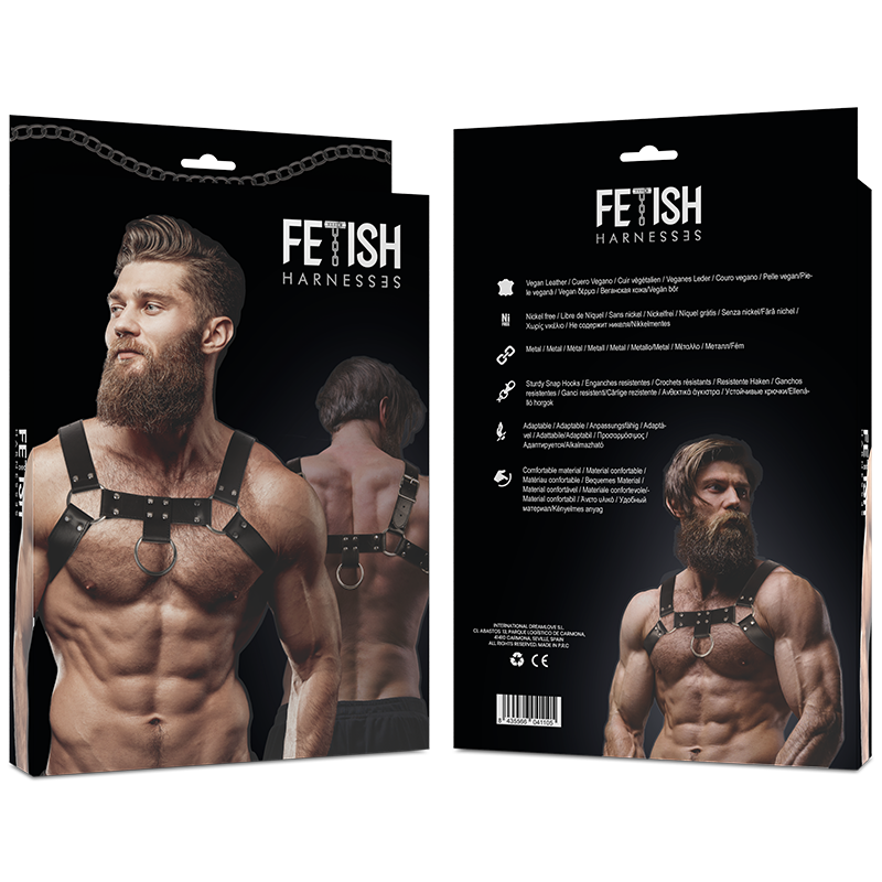 FETISH SUBMISSIVE ATTITUDE - HARNAIS DE POITRINE EN ÉCO-CUIR POUR HOMMES - Sensualia