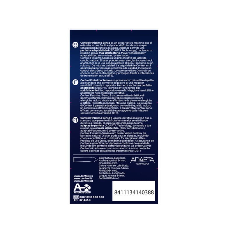 CONTROL - ADAPTA SENSO CONDOMS 12 UNITS - Sensualia