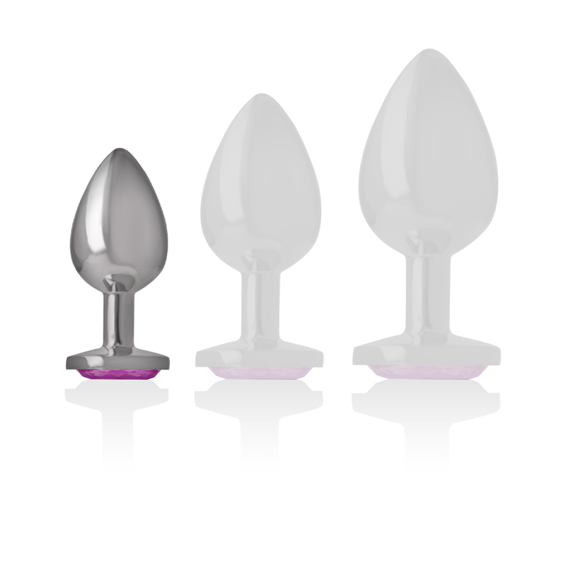 INTENSE - PLUG ANAL EN MÉTAL ALUMINIUM COEUR ROSE TAILLE S - Sensualia