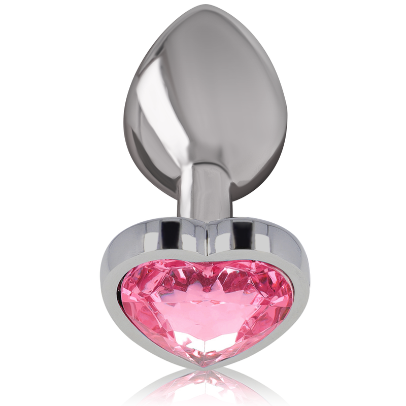 INTENSE - PLUG ANAL EN MÉTAL ALUMINIUM COEUR ROSE TAILLE S - Sensualia