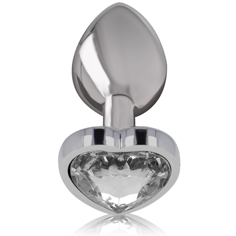 INTENSE - PLUG ANAL MÉTAL ALUMINIUM COEUR BLANC TAILLE L - Sensualia