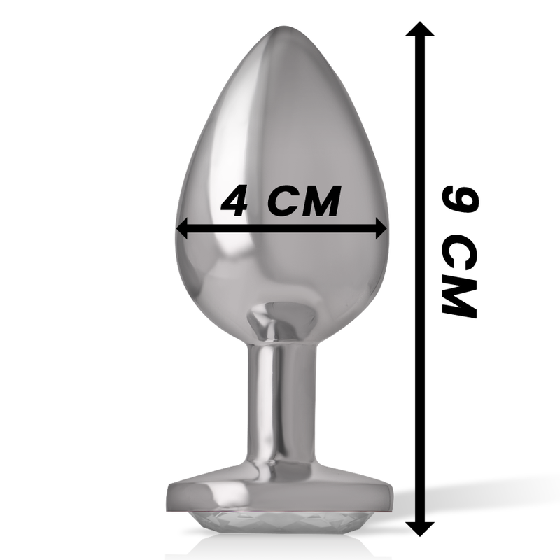 INTENSE - PLUG ANAL MÉTAL ALUMINIUM COEUR BLANC TAILLE L - Sensualia