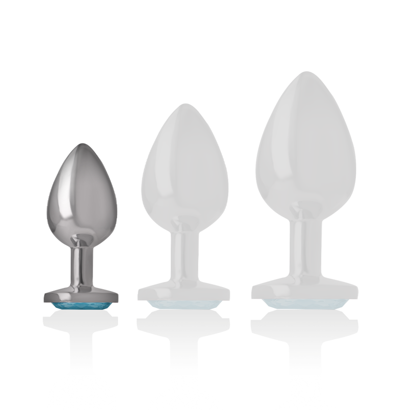 INTENSE - PLUG ANAL MÉTAL ALUMINIUM COEUR BLEU TAILLE S - Sensualia