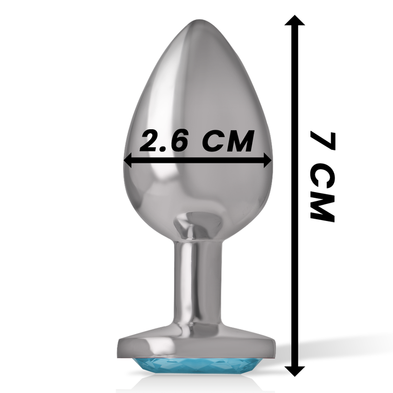 INTENSE - PLUG ANAL MÉTAL ALUMINIUM COEUR BLEU TAILLE S - Sensualia