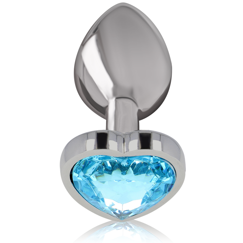 INTENSE - PLUG ANAL MÉTAL ALUMINIUM COEUR BLEU TAILLE S - Sensualia