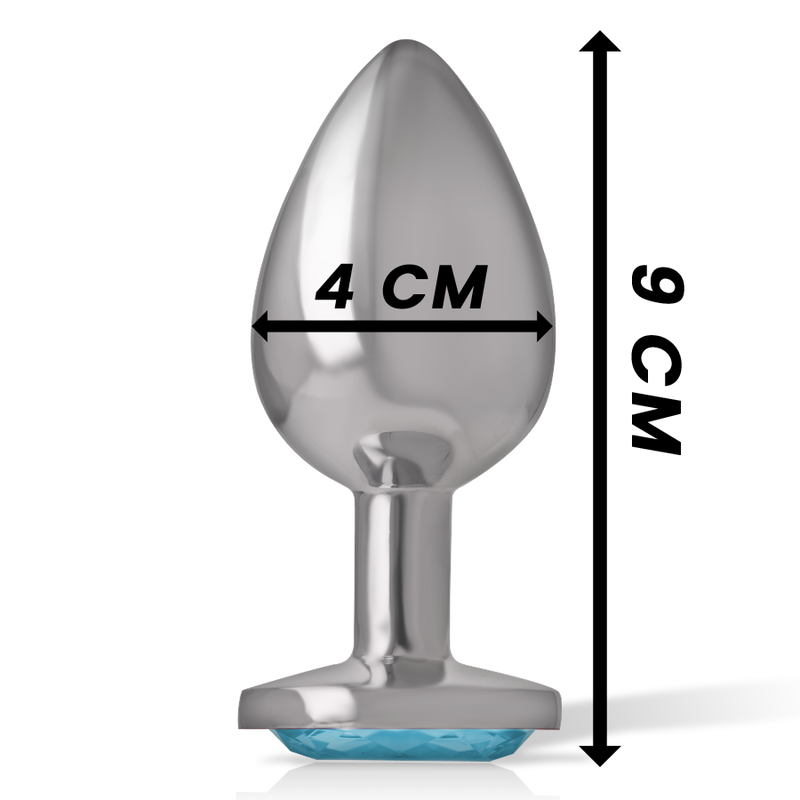 INTENSE - PLUG ANAL MÉTAL ALUMINIUM COEUR BLEU TAILLE L - Sensualia