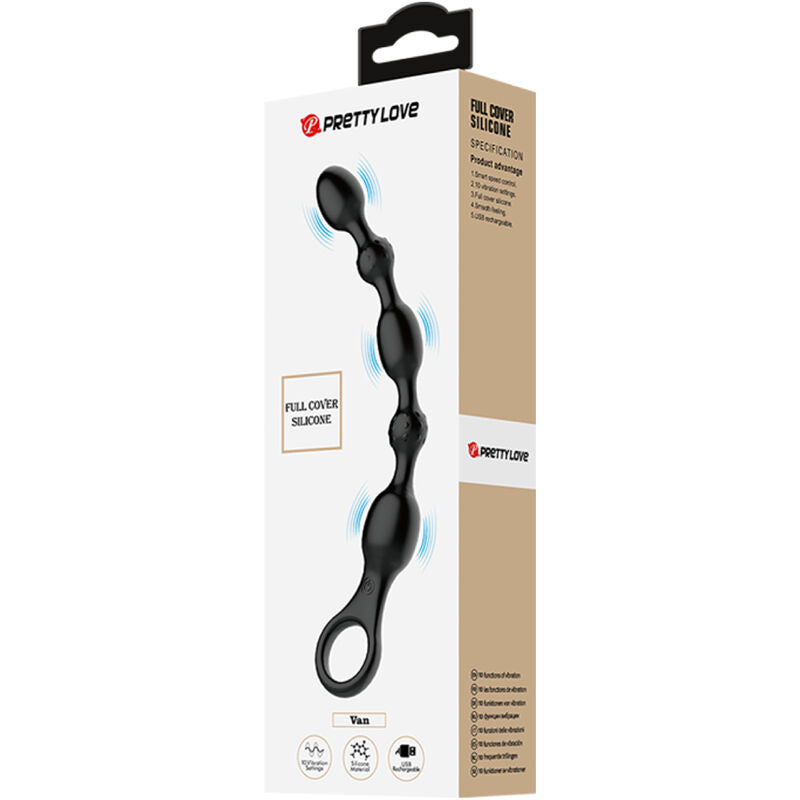 PRETTY LOVE - BALLES ANAL VAN 10 VIBRATIONS RECHARGEABLES EN SILICONE - Sensualia