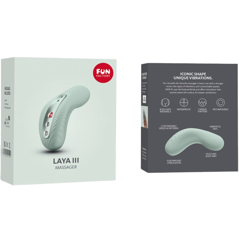 FUN FACTORY - LAYA III VIBRADOR LAY-ON CLITORIS RECARGABLE VERDE - Sensualia