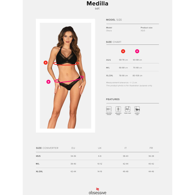 OBSESSIVE - ENSEMBLE MEDILLA DEUX PIÈCES XS/S - Sensualia