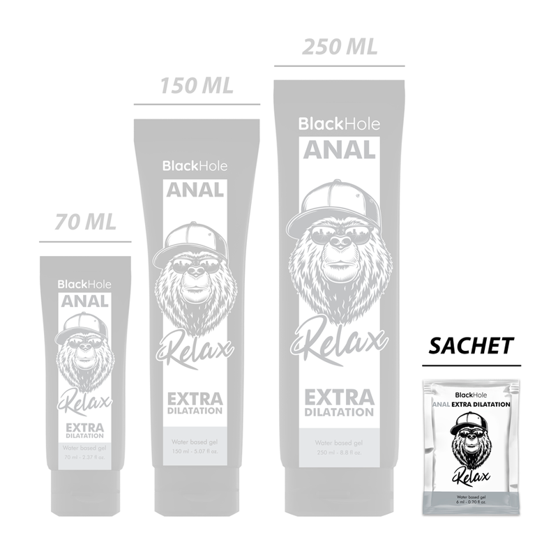BLACK HOLE - GEL A BASE D''EAU DILATION ANAL 6 ML - Sensualia
