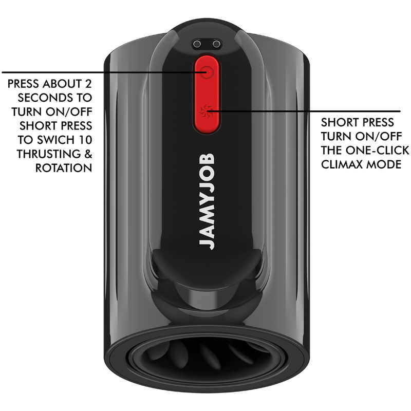 JAMYJOB - MASTURBATEUR VORTEX ET ROTATION TECH TURBO MODE - Sensualia