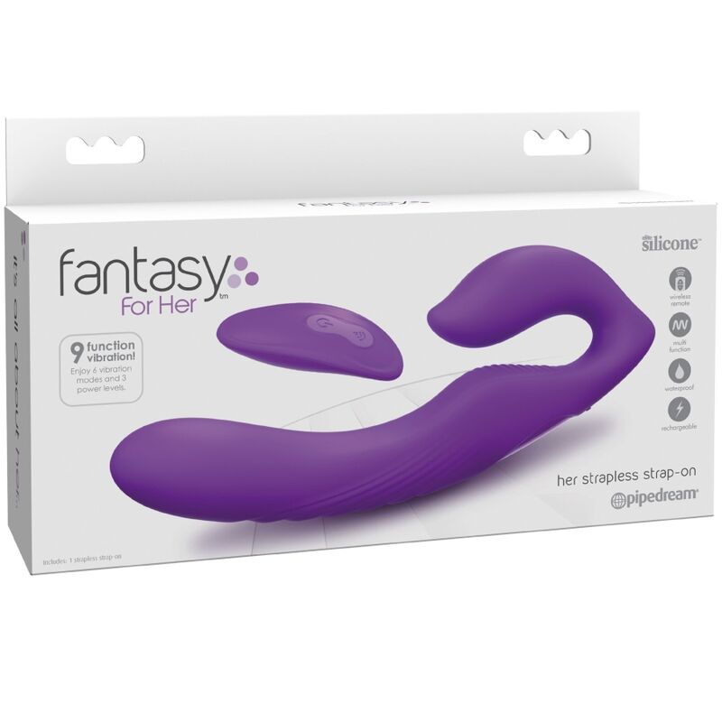 FANTASY FOR HER - VIBRATEUR DOUBLE PÉNÉTRATION TÉLÉCOMMANDE 9 NIVEAUX VIOLETS - Sensualia