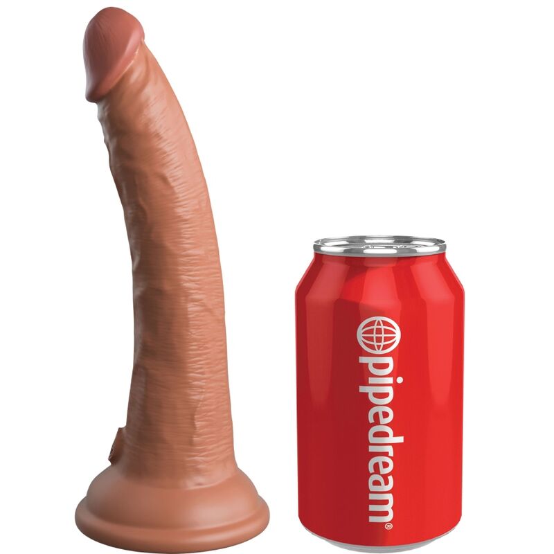 KING COCK - ELITE GODE RÉALISTE EN SILICONE 17.8 CM CARAMEL - Sensualia