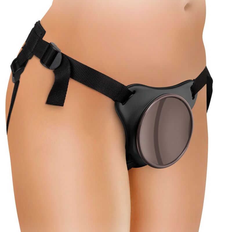 KING COCK - ELITE KIT HARNAIS RÉGLABLE DELUXE ANNEAU AVEC TESTICULES & GODE 20.3 CM - Sensualia