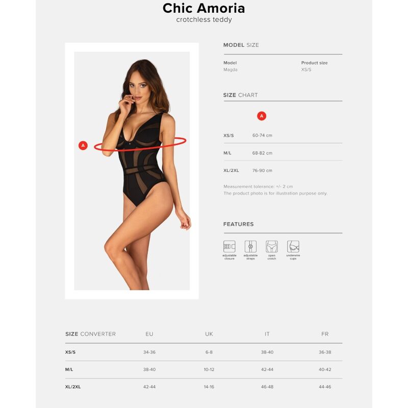 OBSESSIVE - TEDDY CHIC AMORIA XS/S - Sensualia