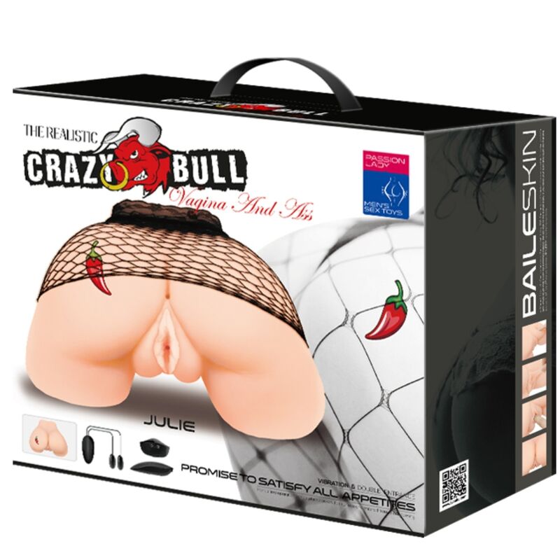 CRAZY BULL - VAGIN ET ANUS AVEC MAILLE RÉALISTE AVEC VIBRATION - Sensualia
